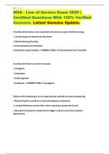 NHA - Line of Service Exam 2025 &vert; Certified Questions With 100&percnt; Verified Answers&period; Latest Genuine Update&period;