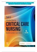 Introduction to Critical Care Nursing &ndash; Test Bank &lpar;8th & 9th Edition&rpar; by Mary Lou Sole&comma; Marybeth & Lauren &vert; Complete Exam Preparation Material