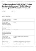 TWP Bordeaux Exam &lpar;2025&rpar; UPDATE Verified Questions And Answers &vert; With 100&percnt; Correct Answers graded A&plus; Guaranteed Success&excl;&excl;