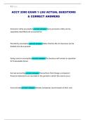 ACCT 2000 EXAM 1 LSU ACTUAL QUESTIONS & CORRECT ANSWERS