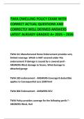 TWIA DWELLING POLICY EXAM WITH CORRECT ACTUAL QUESTIONS AND CORRECTLY WELL DEFINED ANSWERS LATEST ALREADY GRADED A&plus; 2025 &ndash; 2026