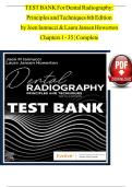 Dental Radiography: Principles and Techniques – 6th Edition by Joen Iannucci & Laura Jansen Howerton – Complete Test Bank (Chapters 1–35)