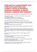 FEMA 480 Part 2 EXAM NEWEST 2025 COMPLETE QUESTIONS AND CORRECT DETAILED ANSWERS &lpar;VERIFIED ANSWERS&rpar; &vert;ALREADY GRADED A&plus;&vert;&vert;BRAND NEW VERSION&excl;&excl;