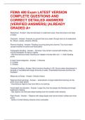 FEMA 480 Exam LATEST VERSION COMPLETE QUESTIONS AND CORRECT DETAILED ANSWERS &lpar;VERIFIED ANSWERS&rpar; &vert;ALREADY GRADED A&plus;