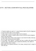 D775 - Section 2 exam with full pack solutions