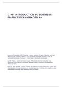 D775- Introduction to business finance exam graded A&plus;