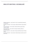 WGU D775 Section 1 Vocabulary