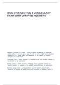 WGU D775 SECTION 2 VOCABULARY EXAM WITH VERIFIED ANSWERS