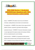 WGU D668 Section 1 Vocabulary &ndash; 20&plus; Verified Exam Terms on Literacy&comma; MTSS&comma; Phonology & Bloom&rsquo;s Taxonomy &vert; 2025&sol;2026 Western Governors University