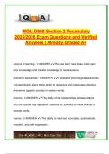 WGU D668 Section 2 Vocabulary &ndash; 60&plus; Verified Literacy Terms on Phonemic Awareness&comma; Scarborough&rsquo;s Rope&comma; Fluency & Comprehension &vert; 2025&sol;2026 Western Governors University