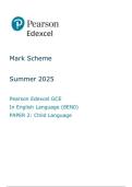 PEARSON EDEXCEL AS  LEVEL ENGLISH LANGUAGE  PAPER  2 JUNE 2025 FINAL  MARK SCHEME