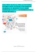 SOLUTION MANUAL FOR ACCOUNTING INFORMATION SYSTEMS 15TH EDITION MARSHALL B&period; ROMNEY PAUL JOHN STEINBART SCOTT L&period; SUMMERS DAVID A&period; WOOD 2025&sol;2026 A&plus;