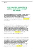 CPPB FULL PREP 2025 UPDATED ACTUAL EXAM WITH CORRECT SOLUTIONS&period;
