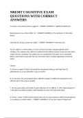 NREMT COGNITIVE EXAM QUESTIONS WITH CORRECT ANSWERS 