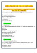 BIOL 546 FINAL EXAM 2025 &sol; 2026 EXAM QUESTIONS WITH CORRECT VERIFIED ANSWERS &vert; 100&percnt; PASS &lpar;A&plus; CERTIFIED&rpar;