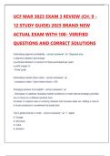 UCF MAR 3023 Exam 3 Review &lpar;Ch&period; 9 -12 Study Guide&rpar; with correct answers 2025 Calculating segment profitability - CORRECT ANSWER-Segment size x segment adoption percentage x purchase behavior &lpar;x amount of times purchased per year&rpar; x profit