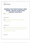 MPOETC Cert Exam Questions and Correct Answers-Latest Update Already Graded A&plus;