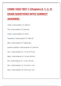 CHEM 1030 TEST 1 &lpar;Chapters E&comma; 1&comma; 2&comma; 3&rpar; EXAM QUESTIONS WITH CORRECT ANSWERS&period;&period;pdf