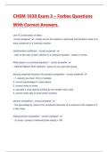CHEM 1030 Exam 3 &ndash; Forbes Questions With Correct Answers&period;&period;pdf