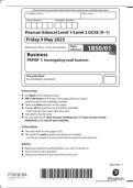 EDEXCEL GCSE BUSINESS STUDIES MAY JUNE 2025 PAPER 1 QUESTION PAPER
