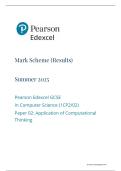 EDEXCEL GCSE COMPUTER SCIENCE MAY JUNE 2025 PAPER 2 MARK SCHEME