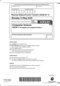 EDEXCEL GCSE COMPUTER SCIENCE MAY JUNE 2025 PAPER 1 QUESTION PAPER