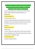 NURSING THEORY & PRACTICE EXAM PREP EXAM QUESTIONS WITH CORRECT VERIFIED ANSWERS &vert; 100&percnt; PASS &lpar;A&plus; CERTIFIED&rpar;