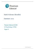 EDEXCEL GCSE PSYCHOLOGY MAY JUNE 2025 PAPER 2 MARK SCHEME