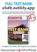 Test Bank for Electrical Wiring Residential 9th Edition Mullin
