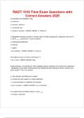 RADT 1010 Final Exam Questions with Correct Answers 2025