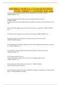 ARTHREX MODULE 1 EXAM QUESTIONS WITH CORRECT ANSWERS 2025-2026