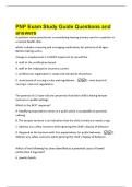 PNP Exam Study Guide Questions and  answers 