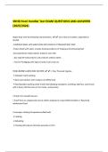 SNHD Food Handler Test EXAM QUESTIONS AND ANSWERS  &lpar;2025&sol;2026&rpar;   