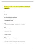 SNHD Protocols Paramedic EXAM QUESTIONS AND ANSWERS  &lpar;2025&sol;2026&rpar;   