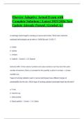 Elsevier Adaptive Actual Exam with Complete Solutions &vert; Latest 2025&sol;2026 New Update Already Passed &vert; Graded A&plus;