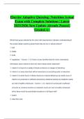 Elsevier Adaptive Quizzing- Nutrition Actual Exam with Complete Solutions &vert; Latest 2025&sol;2026 New Update Already Passed &vert; Graded A&plus;