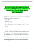 Elsevier Adaptive Quizzing for Pediatrics Actual Exam With Questions And Answers &vert; Latest 2025&sol;2026 New Update Already Passed &vert; Graded A&plus;