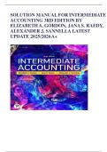 SOLUTION MANUAL FOR INTERMEDIATE ACCOUNTING 3RD EDITION BY ELIZABETH A&period; GORDON&comma; JANA S&period; RAEDY&comma; ALEXANDER J&period; SANNELLA LATEST UPDATE 2025&sol;2026 A&plus;