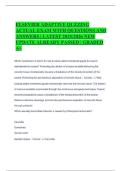 ELSEVIER ADAPTIVE QUZZING ACTUAL EXAM WITH QUESTIONS AND ANSWERS &vert; LATEST 2025&sol;2026 NEW UPDATE ALREADY PASSED &vert; GRADED A&plus;