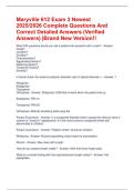 Maryville 612 Exam 3 Newest 2025&sol;2026 Complete Questions And Correct Detailed Answers &lpar;Verified Answers&rpar; &vert;Brand New Version&excl;&excl;