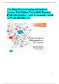 Test Bank For Accounting Information Systems 15th Edition Marshall B&period; Romney Paul John Steinbart Scott L&period; Summers David A&period; Wood 2025&sol;2026 A&plus;