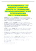 PMHNP Comprehensive Exam Review with Complete Exam Questions and Correct Solutions&vert; Updated 2025&sol;2026&excl;&excl;Already Graded A&plus;&vert;&vert;100&percnt; Guaranteed Pass&excl;&excl;&excl;<<Newest Version>>