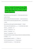 FCCLA Actual Worksheet Exam With Questions And Answers&vert; Solved 100&percnt; &vert; Latest 2025&sol;2026 New Version Already Passed &vert; Rated A&plus;