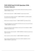 NUR 2038 Final EXAM Questions With Correct Answers