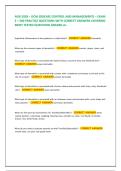 NUR 2038 &ndash; DCM &lpar;DISEASE CONTROL AND MANAGEMENT&rpar; &ndash; EXAM 2 &ndash; 500 PRACTICE QUESTIONS WITH CORRECT ANSWERS COVERING MOST TESTED QUESTIONS GRADED A&plus;