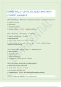 IAHSS Full Study Guide with Questions and Correct Answers &ndash; Latest Edition A&plus;