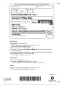   2025 Pearson Edexcel Level 3 GCE 8HI0&sol;2A History Advanced  Subsidiary PAPER 2&colon; Depth study Option 2A&period;1&colon; Anglo-Saxon England and  the Anglo-Norman Kingdom&comma; c1053&ndash;1106 Option 2A&period;2&colon; England and the  Angevin Empire in the reign of Henry II&comma; 1154&ndash;89 