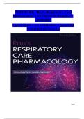 Rau&rsquo;s Respiratory Care Pharmacology &ndash; 11th Edition &lpar;Gardenhire&rpar; &vert; Complete Test Bank with Verified Answers