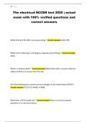 NCCER Electrical Test 2025 &ndash; Actual Exam with 100&percnt; Verified Questions and Correct Answers