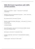 NSG 251 Exam 3 questions with 100&percnt; correct answers 